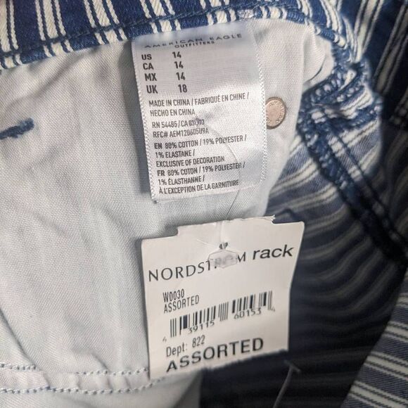 American Eagle Striped Hi-Rise Shortie size 14 - Picture 4 of 8